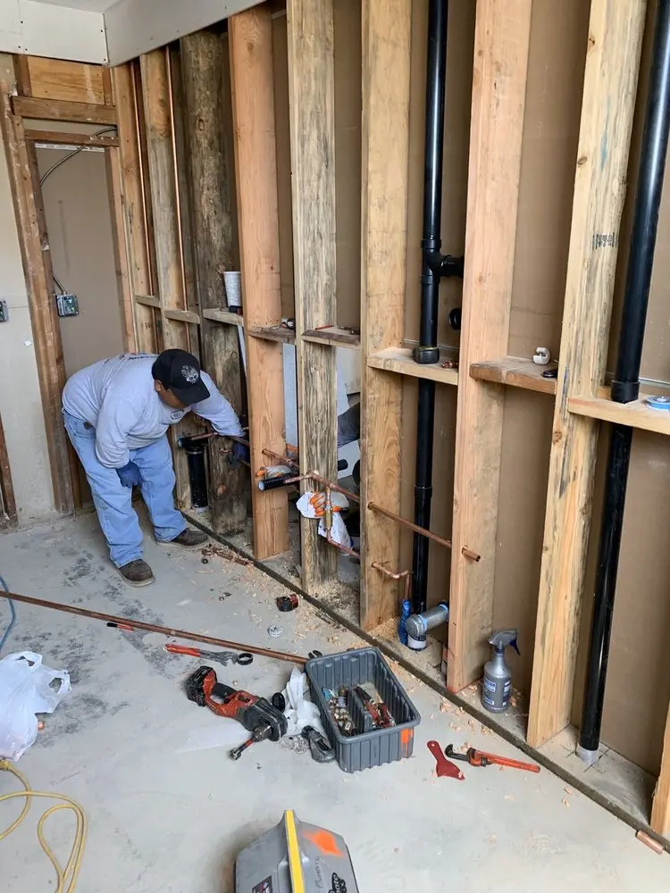 Commercial rough-in plumbing for Water Heater Replacement in NoHo Arts District